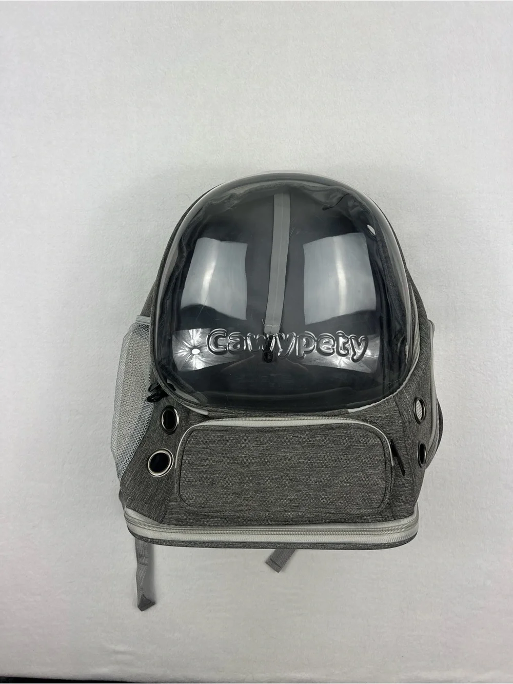 Cawypety Pet Backpack Carrier Gray Breathable Space Capsule Style Traveling Pets